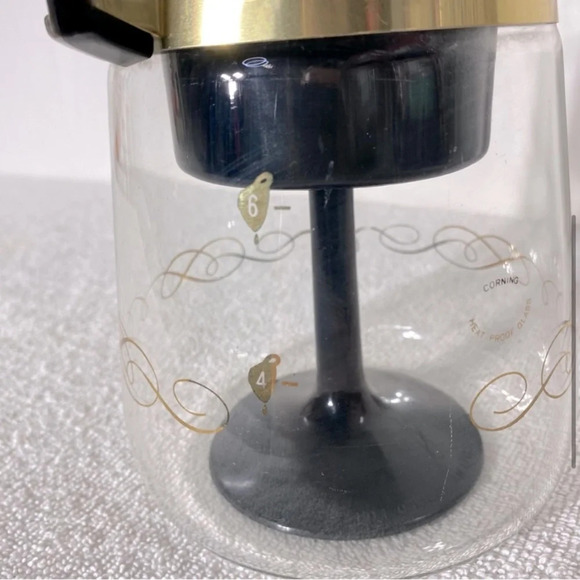 Vintage 1960’s Corning Glass Heat Resistant Glass 6 Cup Percolator - Picture 4 of 16